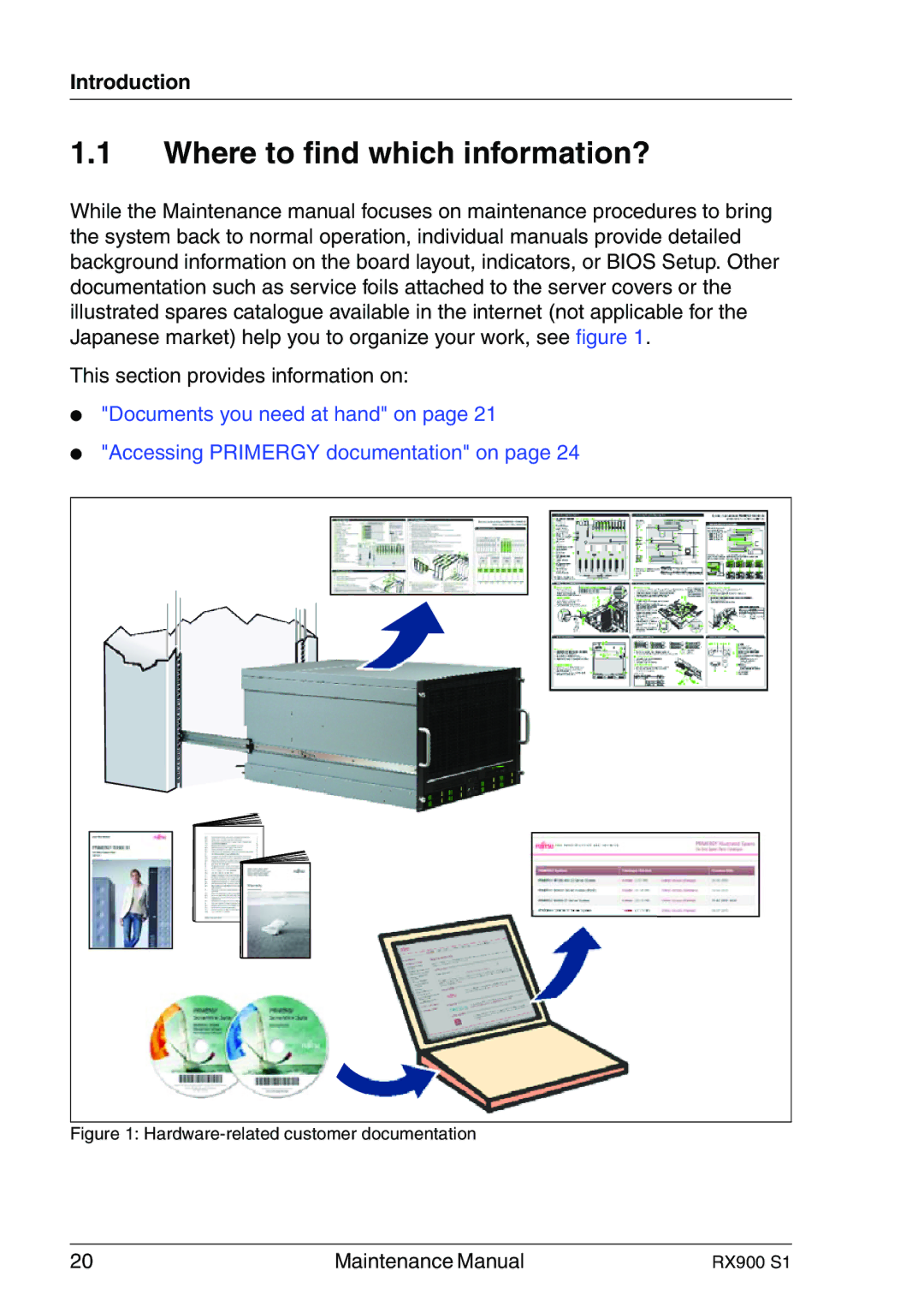 Fujitsu RX900 S1 manual Where to find which information?, Introduction 