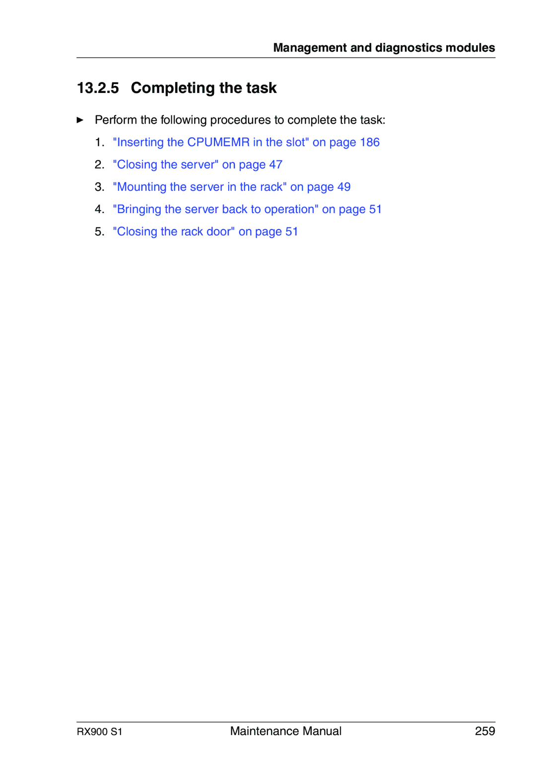 Fujitsu RX900 S1 manual Maintenance Manual 259 