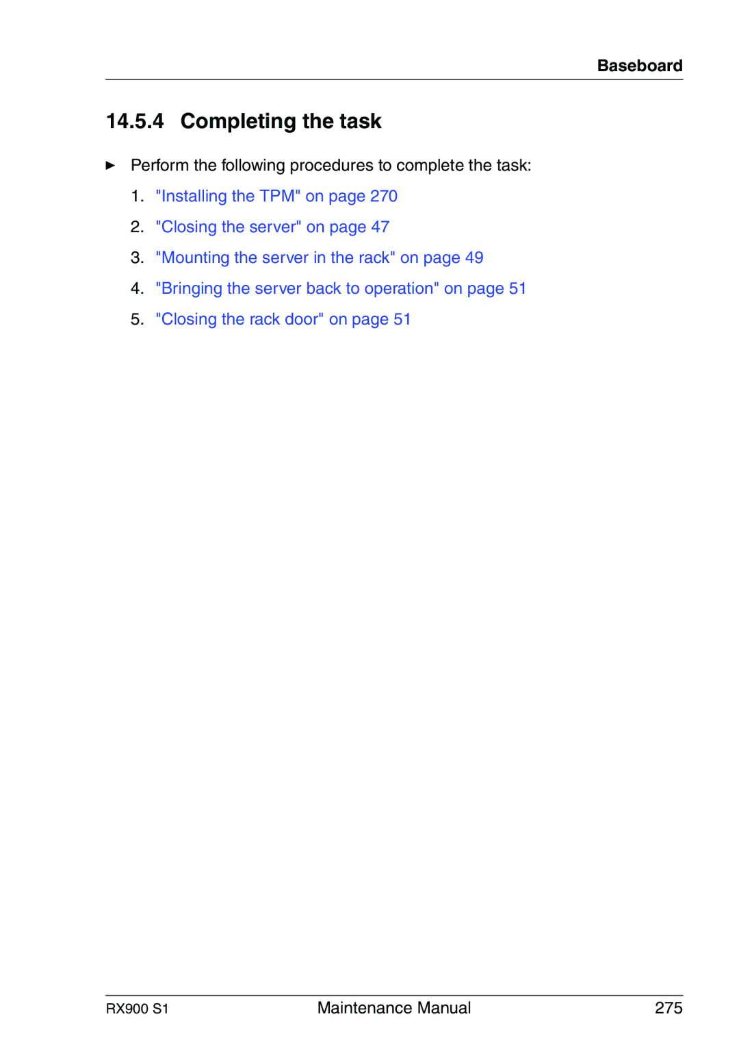 Fujitsu RX900 S1 manual Maintenance Manual 275 