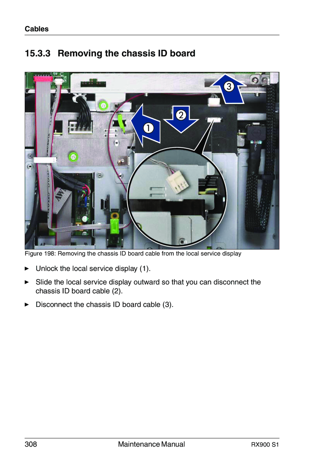 Fujitsu RX900 S1 manual Removing the chassis ID board 