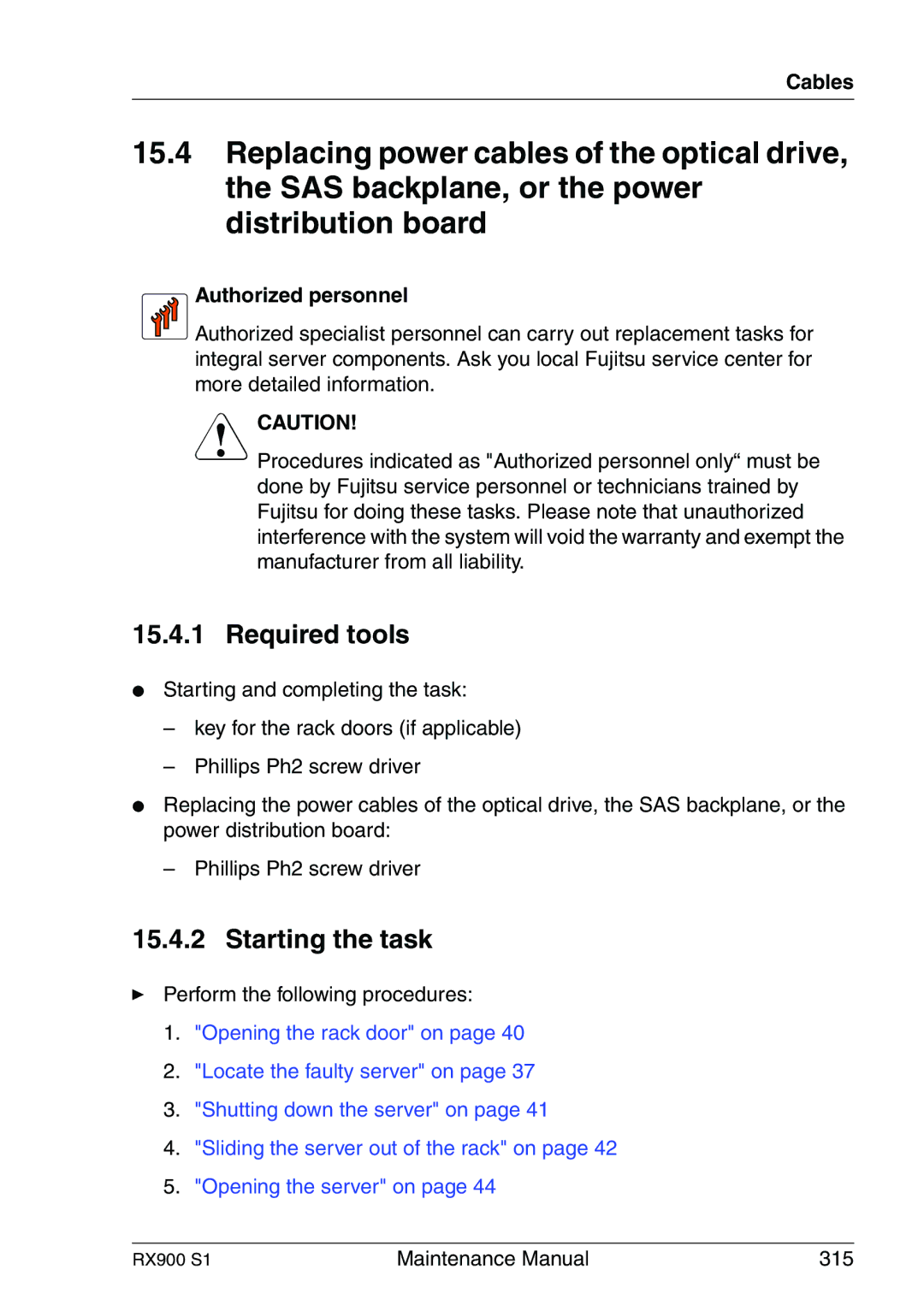 Fujitsu RX900 S1 manual Maintenance Manual 315 