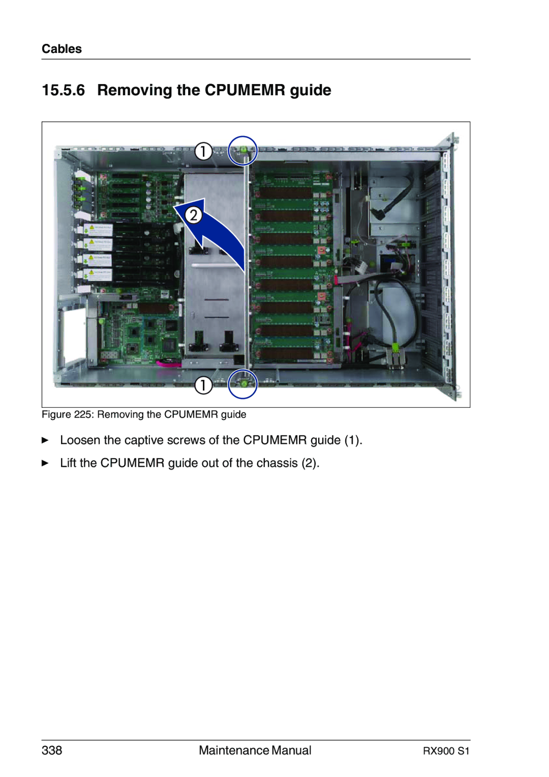 Fujitsu RX900 S1 manual Removing the Cpumemr guide 