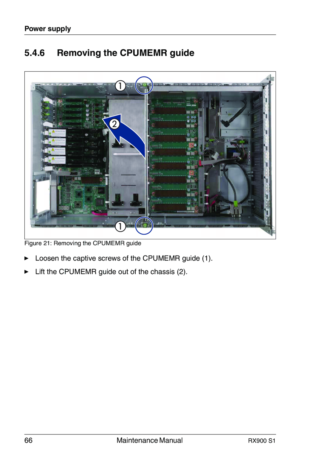 Fujitsu RX900 S1 manual Removing the Cpumemr guide 