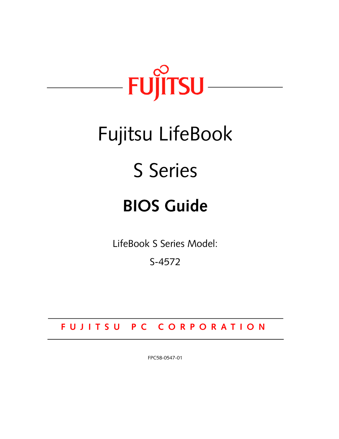 Fujitsu S-4572 manual Fujitsu LifeBook Series 