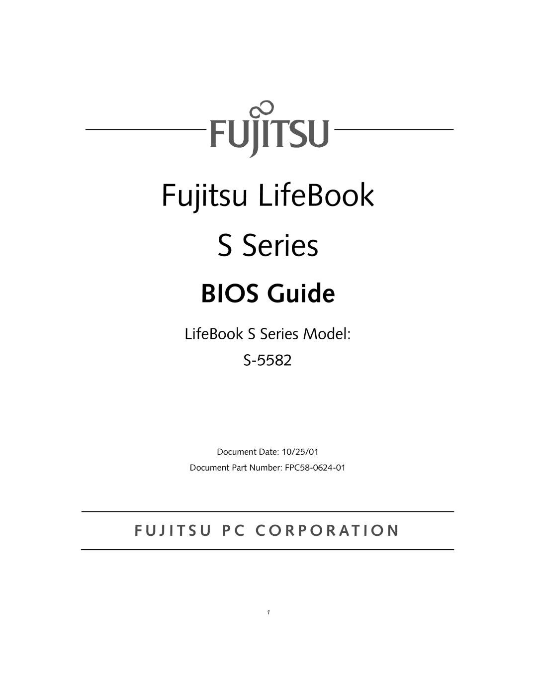 Fujitsu S-5582 manual Fujitsu LifeBook Series 