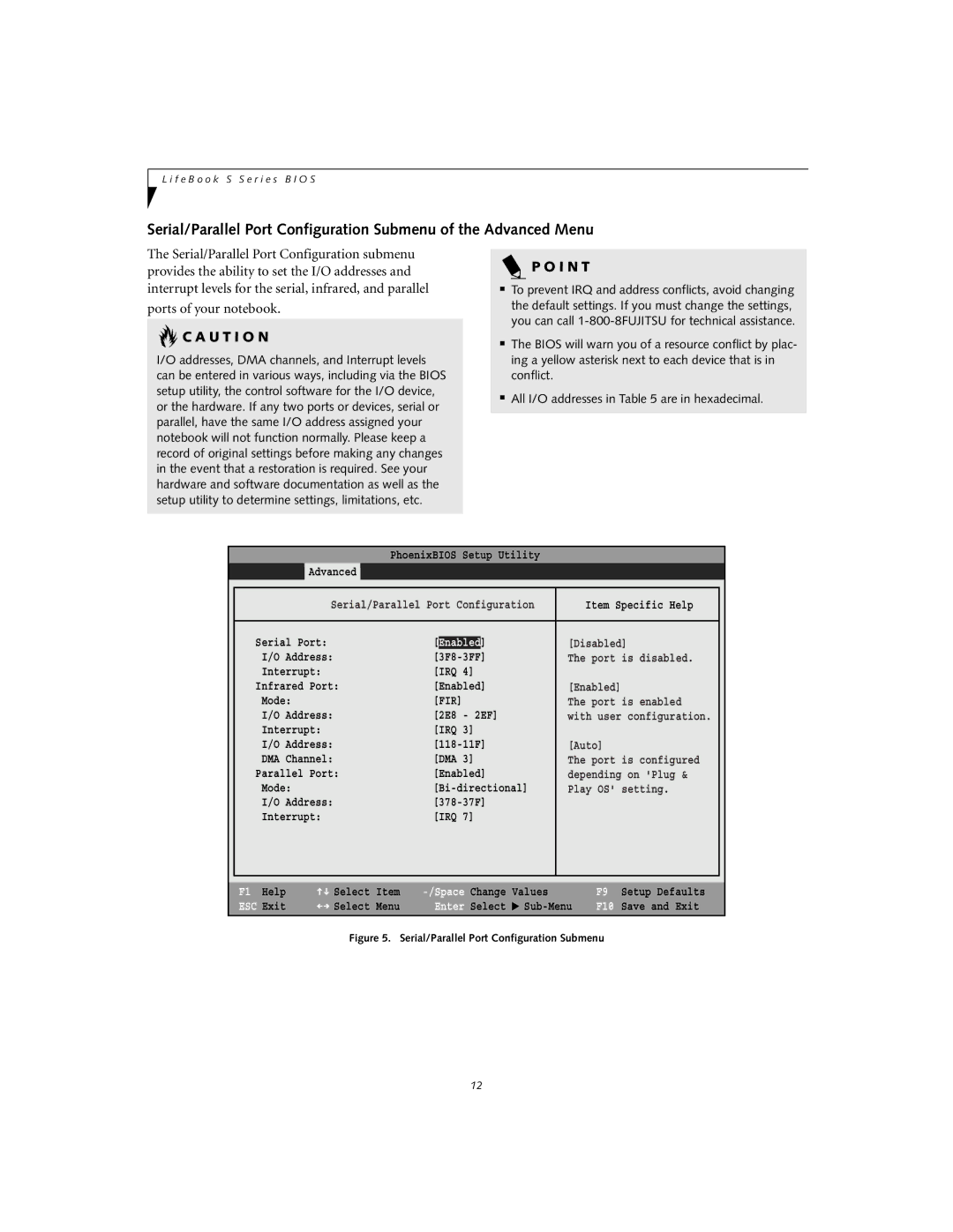 Fujitsu S-5582 manual Enabled, Fir 