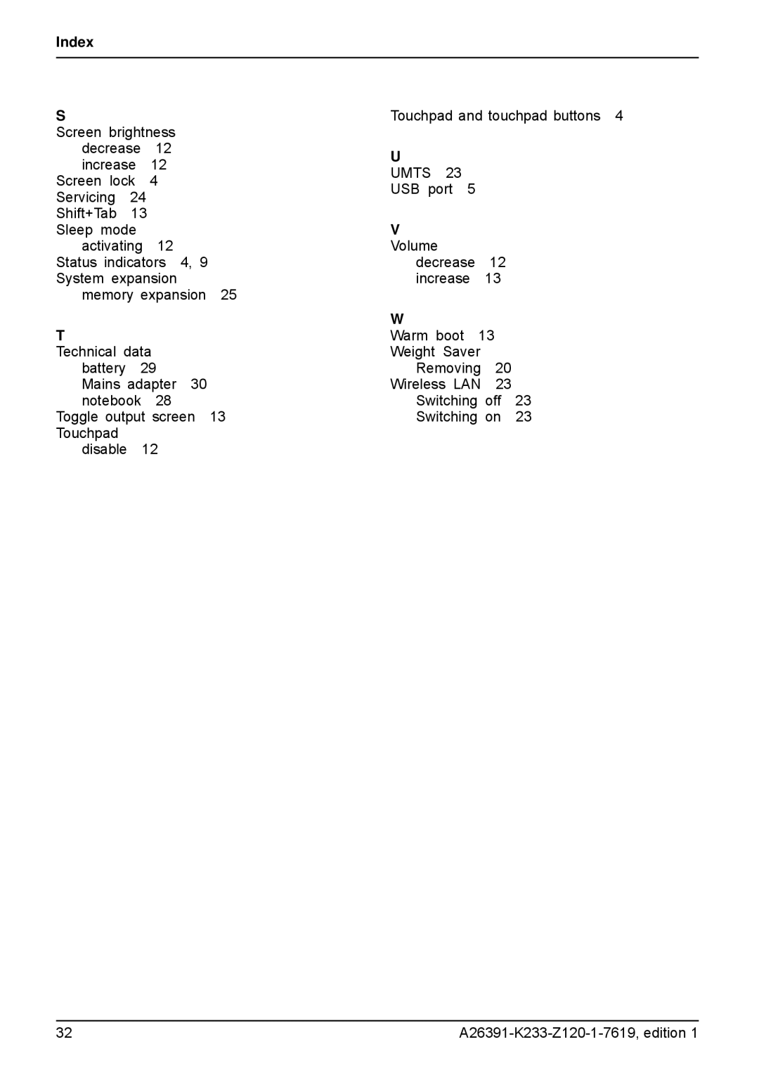 Fujitsu S manual Umts 