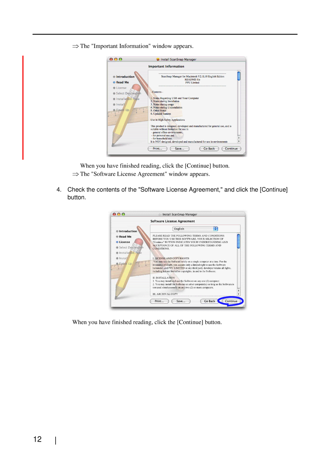 Fujitsu S510M manual When you have finished reading, click the Continue button 