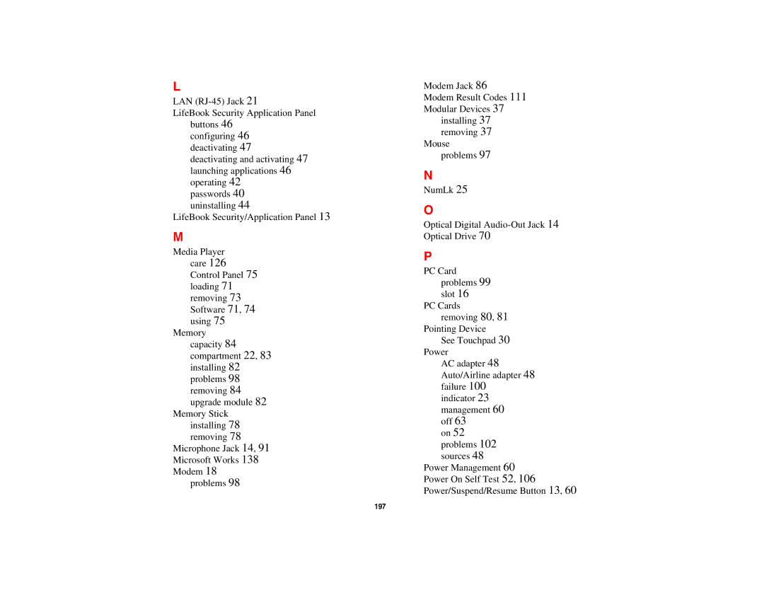 Fujitsu S6510 manual 197 