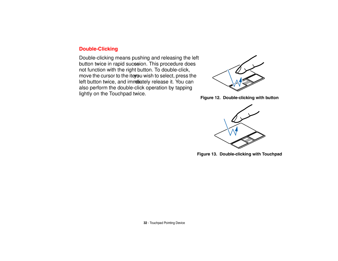 Fujitsu S6510 manual Double-Clicking, Double-clicking with button 