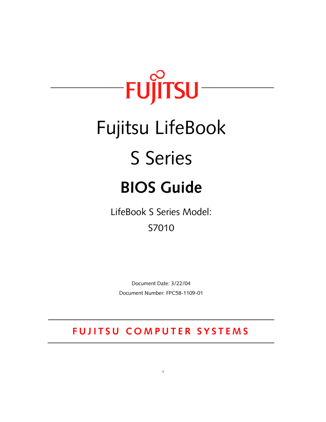 Fujitsu S7010 manual Fujitsu LifeBook Series 