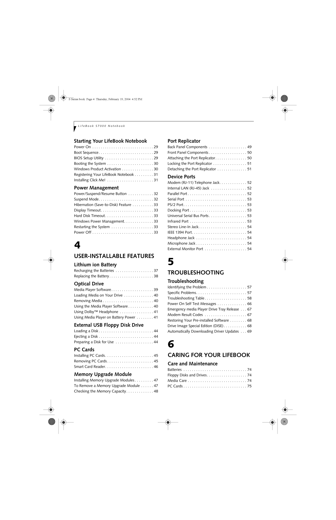 Fujitsu S7010D manual Troubleshooting 