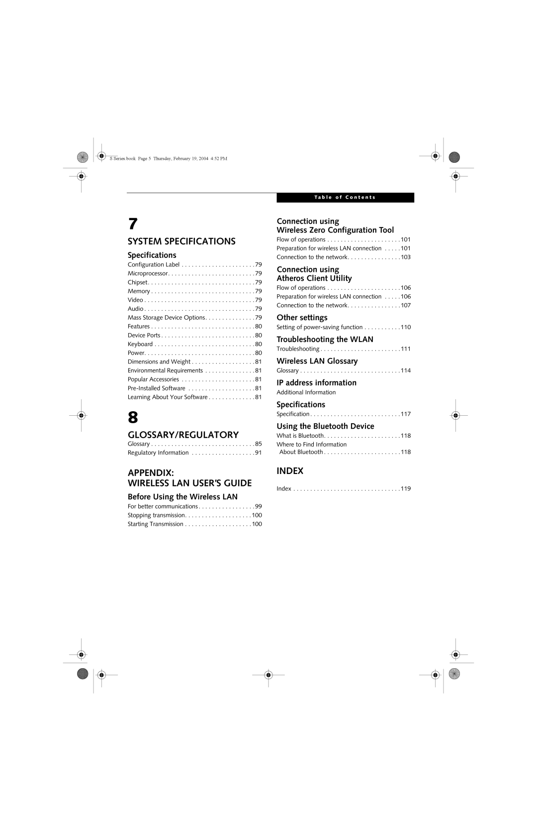 Fujitsu S7010D manual Glossary/Regulatory 