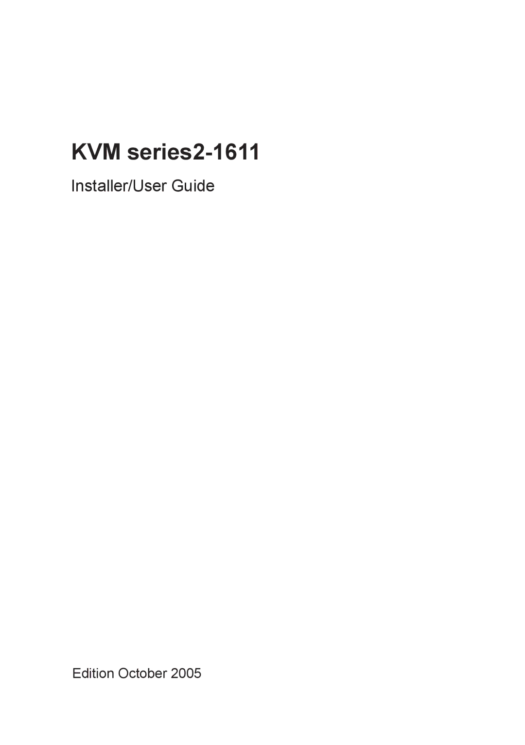 Fujitsu Siemens Computers manual KVM series2-1611 