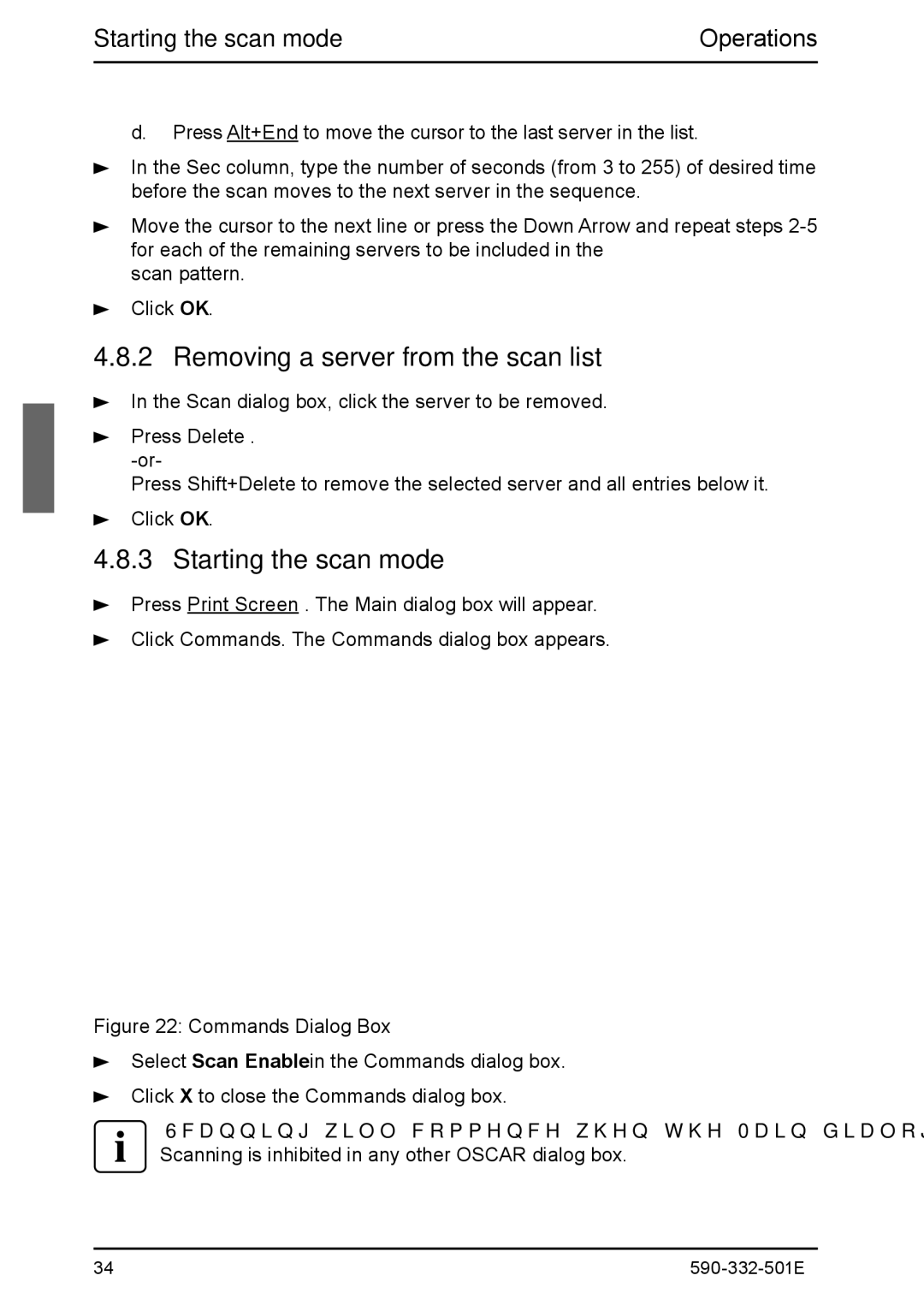 Fujitsu Siemens Computers 2 manual Removing a server from the scan list, Starting the scan mode 