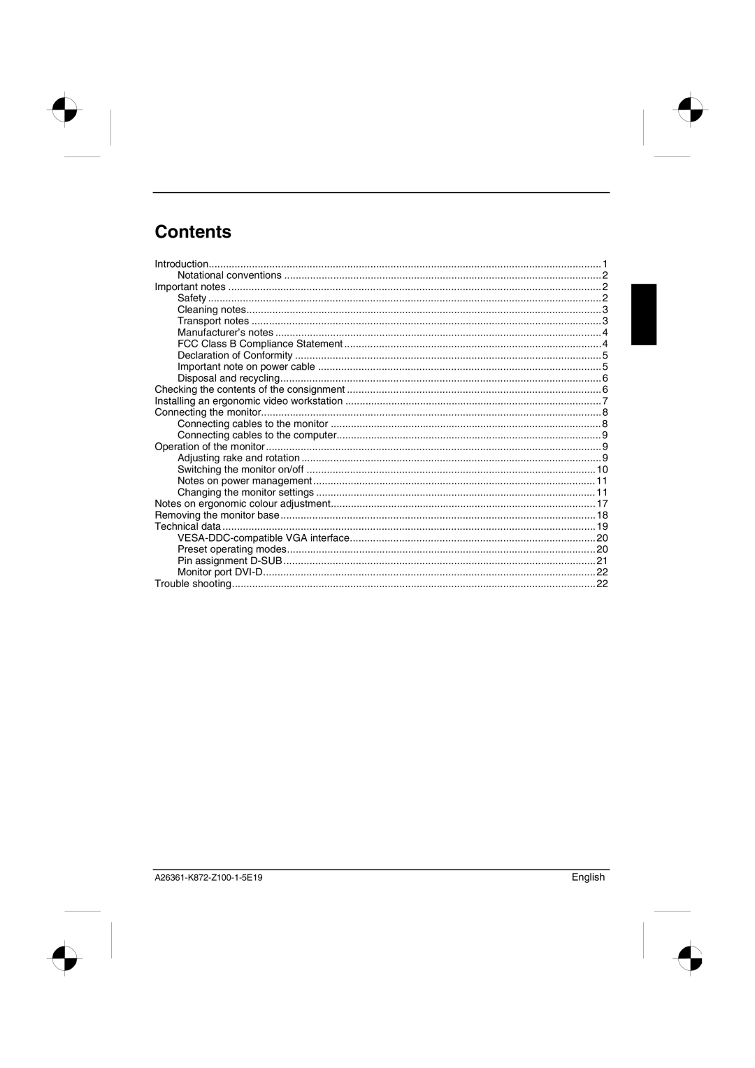 Fujitsu Siemens Computers 5110 FA manual Contents 