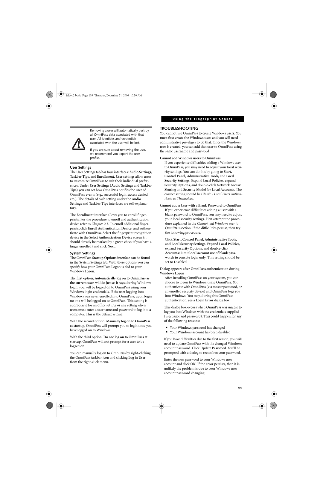 Fujitsu Siemens Computers A3120 manual Troubleshooting, User Settings, System Settings 