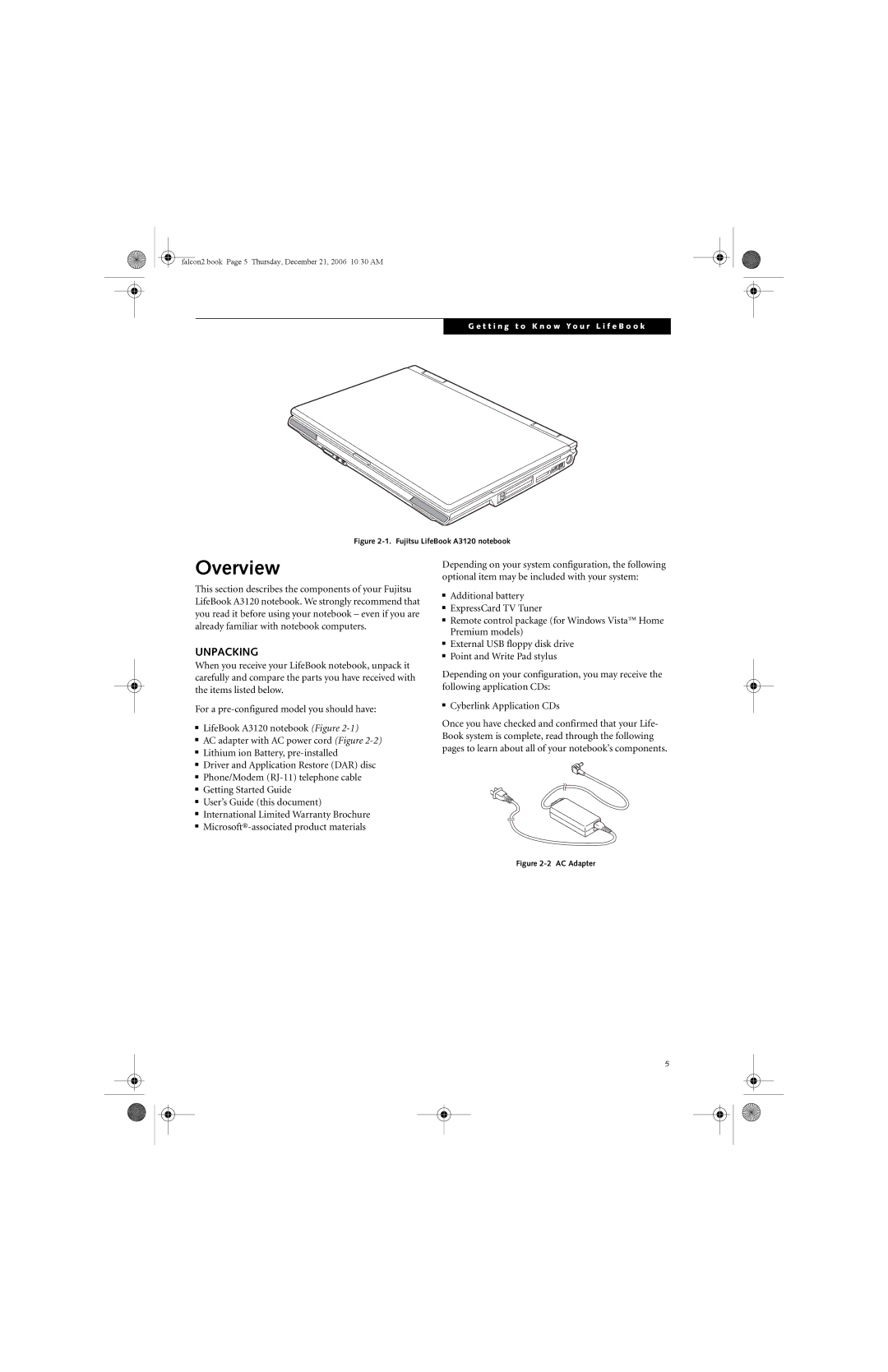 Fujitsu Siemens Computers A3120 manual Overview, Unpacking 