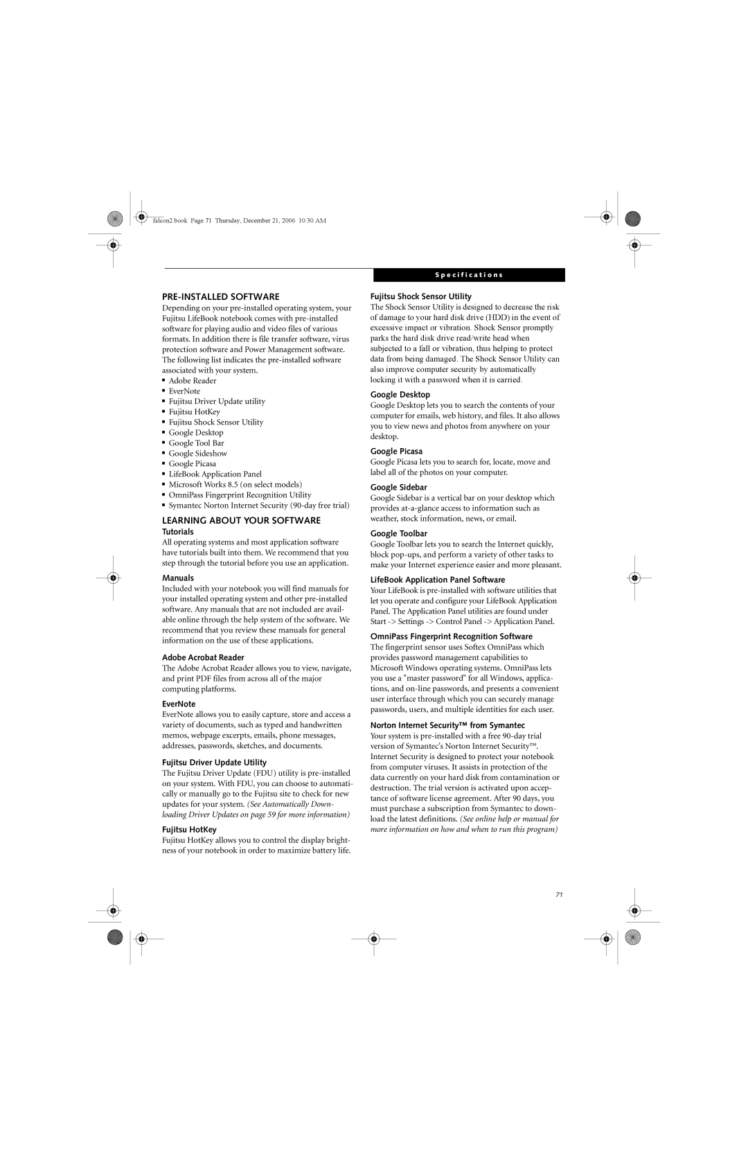 Fujitsu Siemens Computers A3120 manual Learning about Your Software 