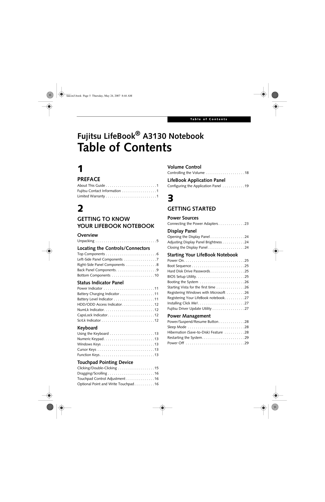 Fujitsu Siemens Computers A3130 manual Table of Contents 