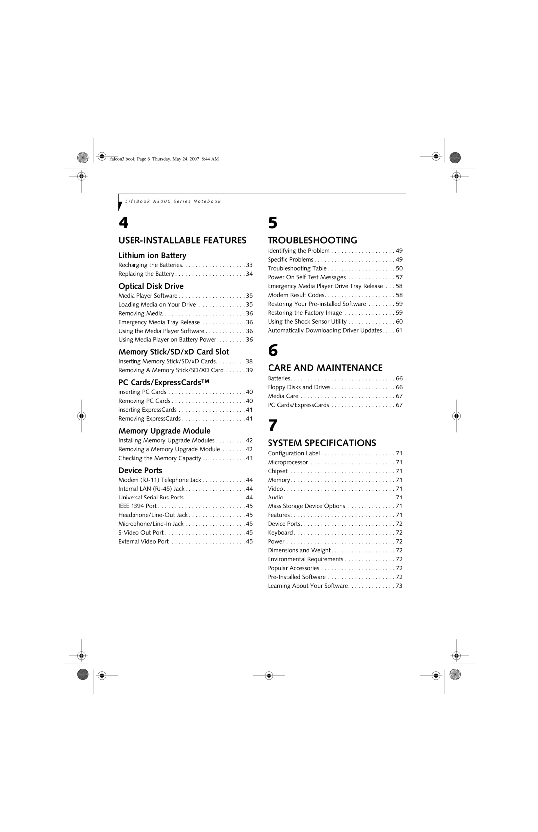 Fujitsu Siemens Computers A3130 manual Care and Maintenance 