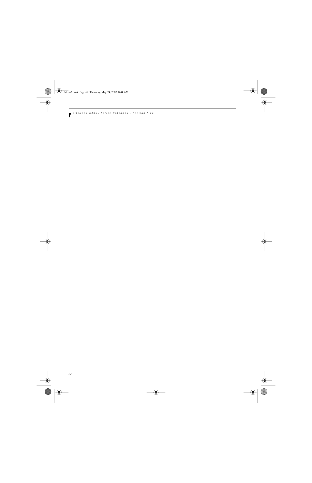 Fujitsu Siemens Computers A3130 manual Falcon3.book Page 62 Thursday, May 24, 2007 844 AM 