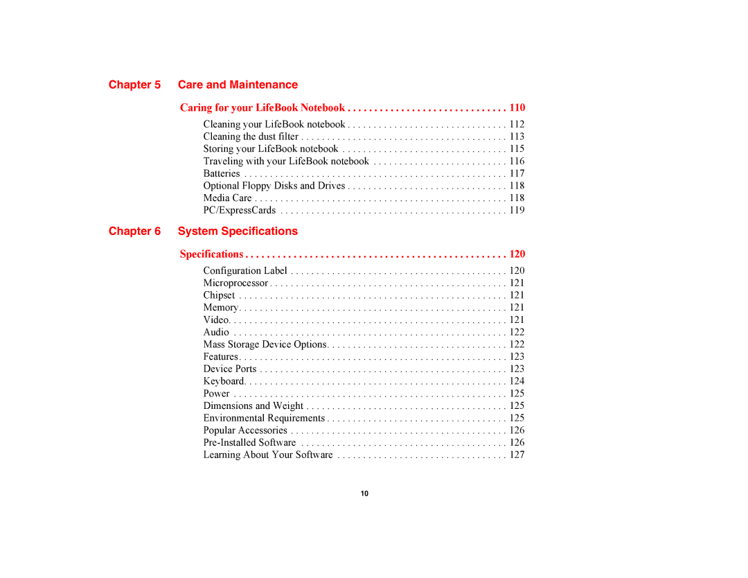 Fujitsu Siemens Computers A6210 manual Care and Maintenance, System Specifications 