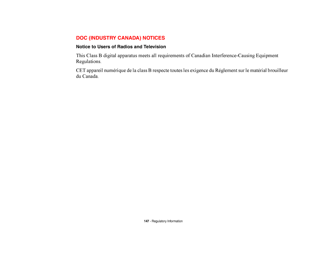 Fujitsu Siemens Computers A6210 manual DOC Industry Canada Notices 