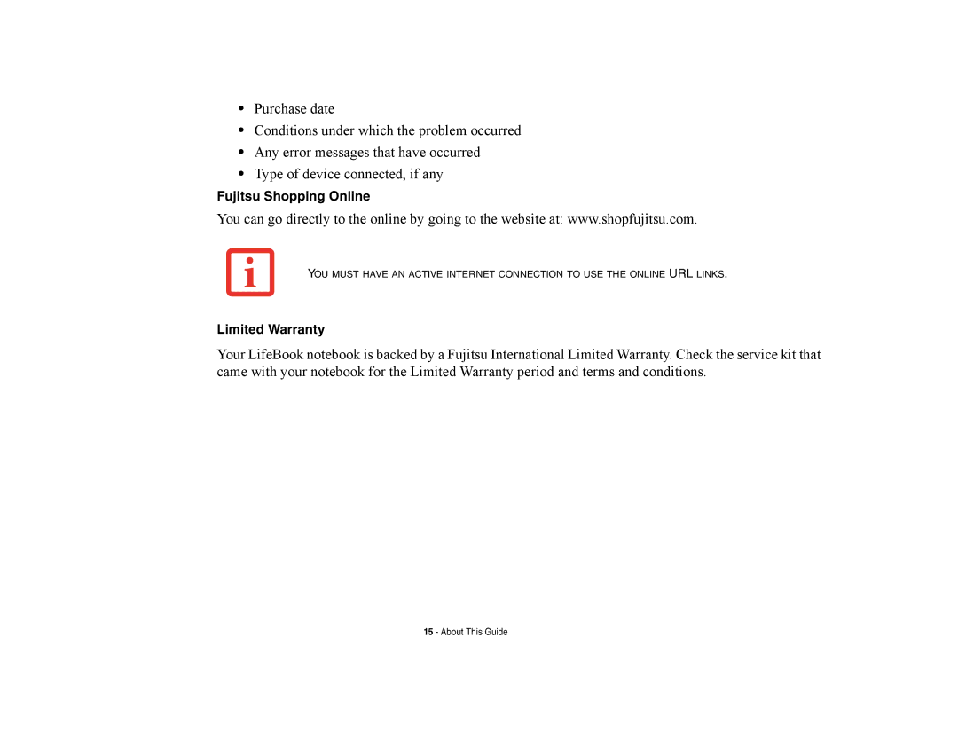 Fujitsu Siemens Computers A6210 manual Fujitsu Shopping Online, Limited Warranty 