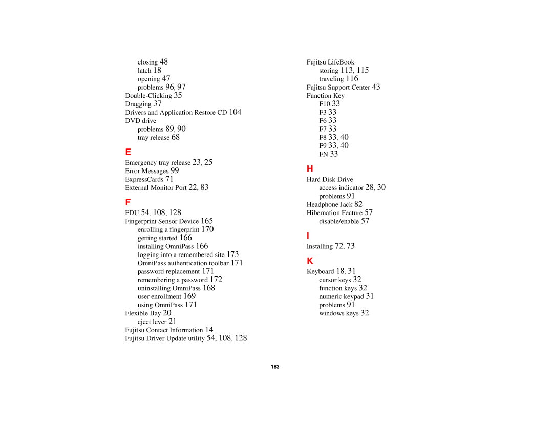 Fujitsu Siemens Computers A6210 manual FDU 54, 108 