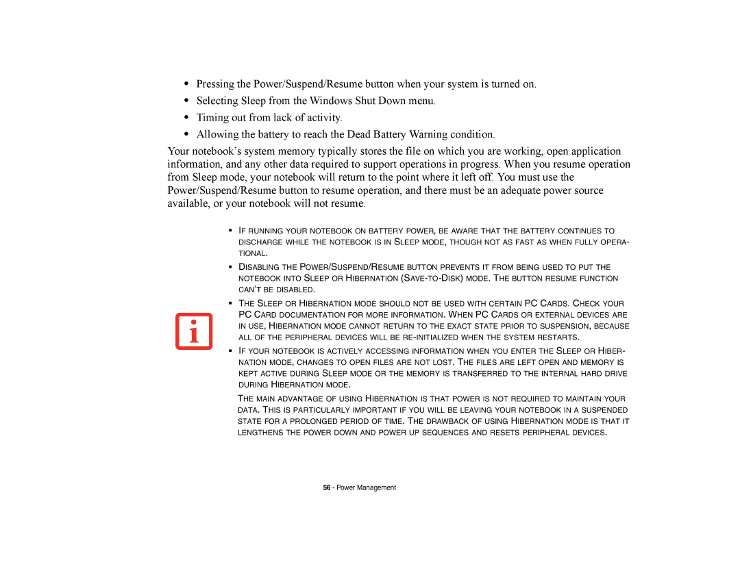 Fujitsu Siemens Computers A6210 manual Power Management 