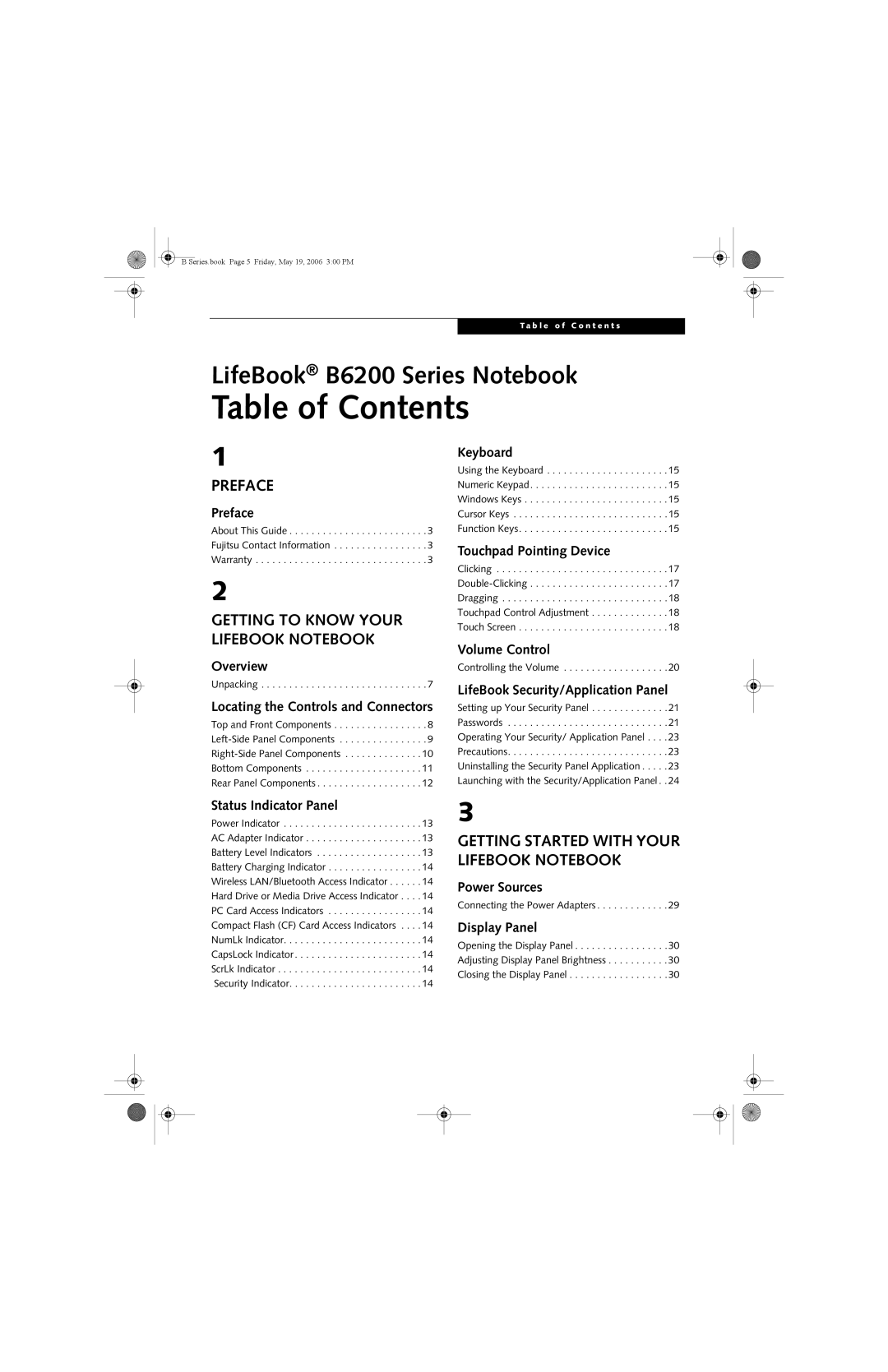 Fujitsu Siemens Computers B6210 manual Table of Contents 