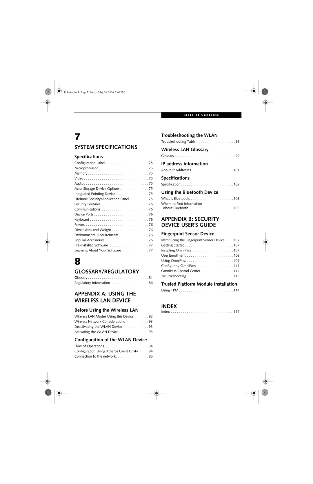 Fujitsu Siemens Computers B6210 manual System Specifications 