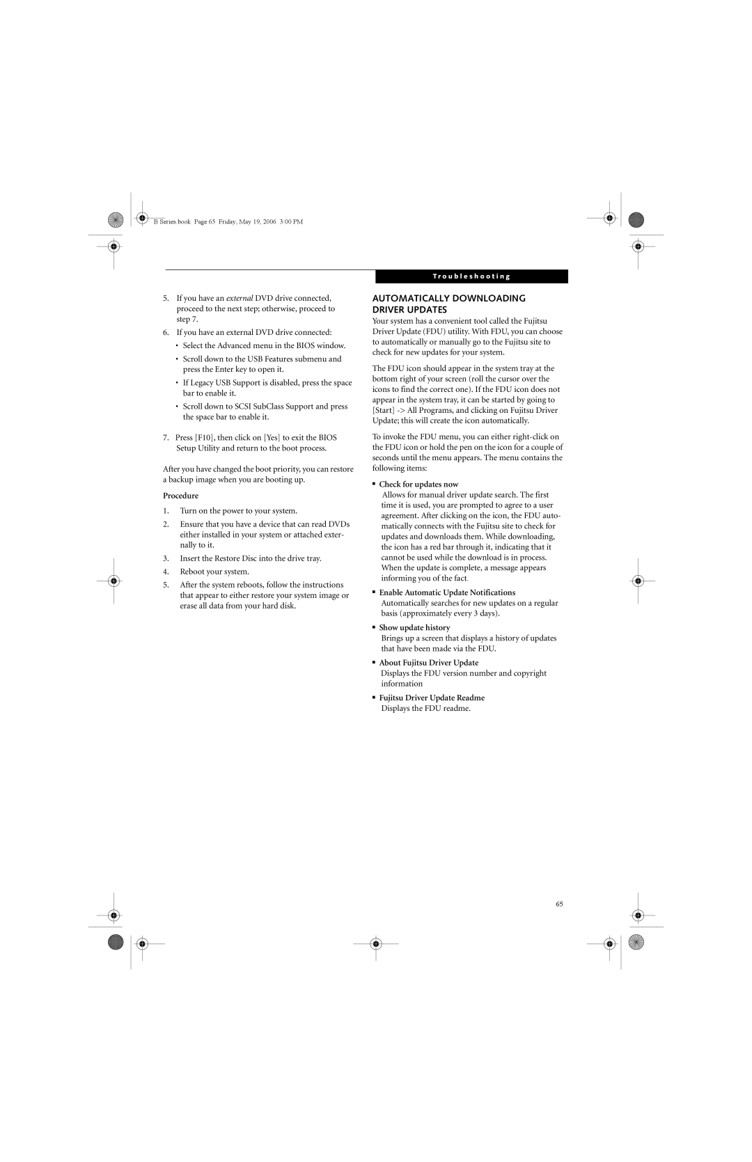 Fujitsu Siemens Computers B6210 manual Automatically Downloading Driver Updates, Procedure, Check for updates now 