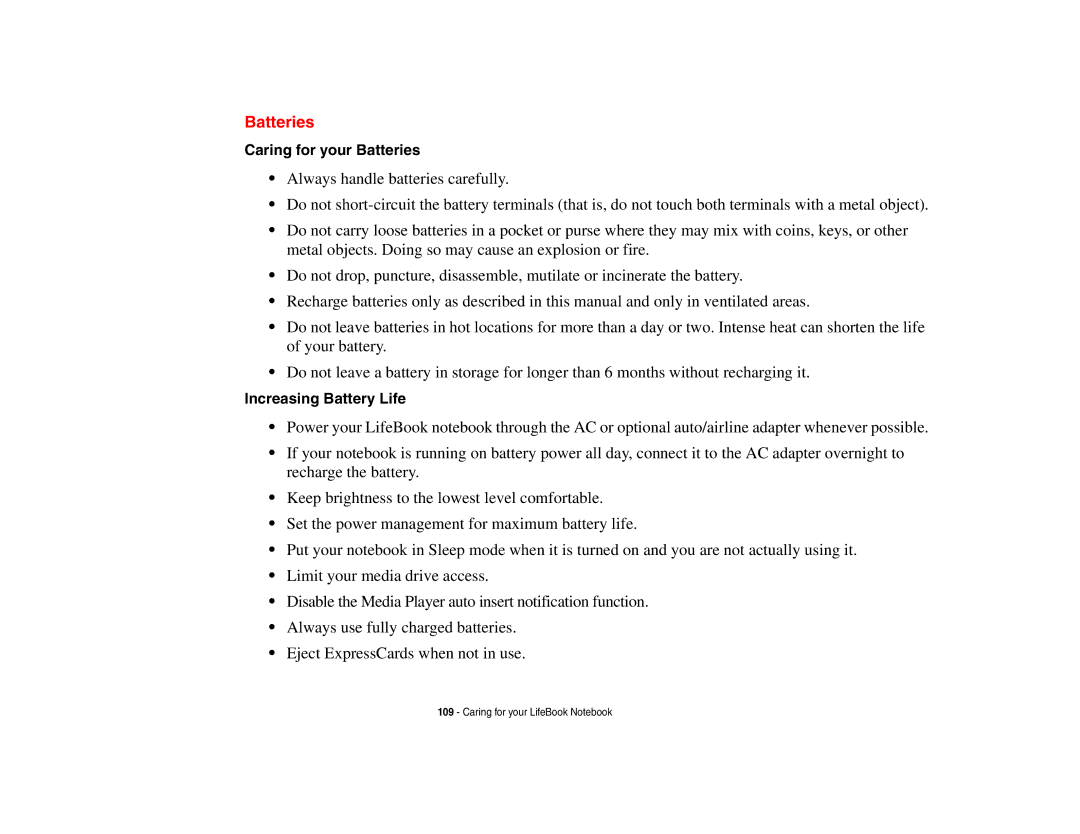 Fujitsu Siemens Computers B6230 notebook manual Batteries 