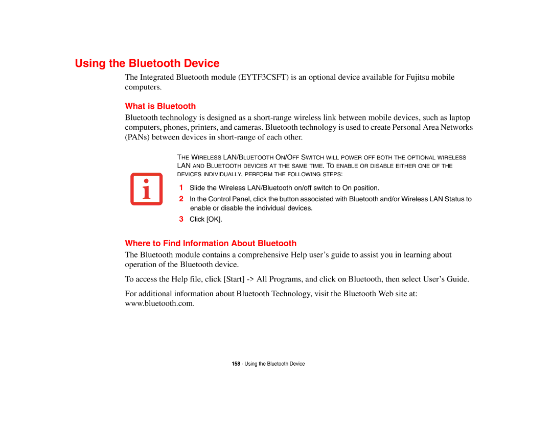 Fujitsu Siemens Computers B6230 notebook manual Using the Bluetooth Device, What is Bluetooth 