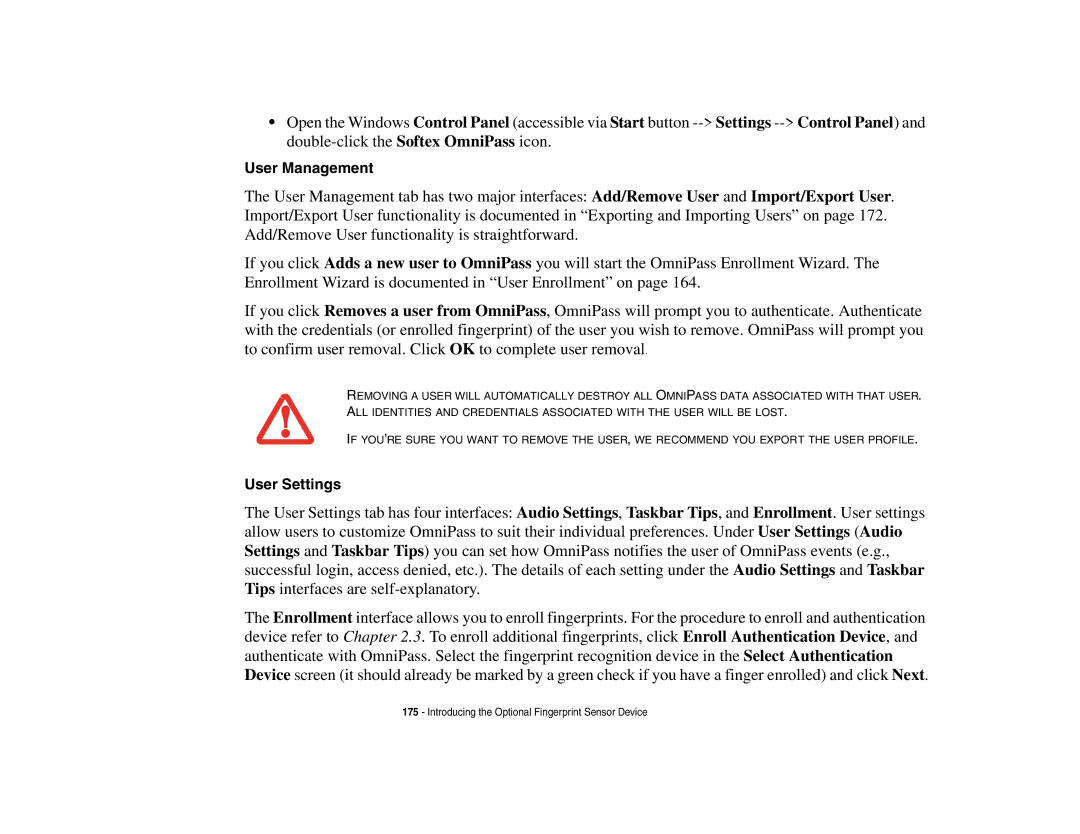 Fujitsu Siemens Computers B6230 notebook manual User Management 