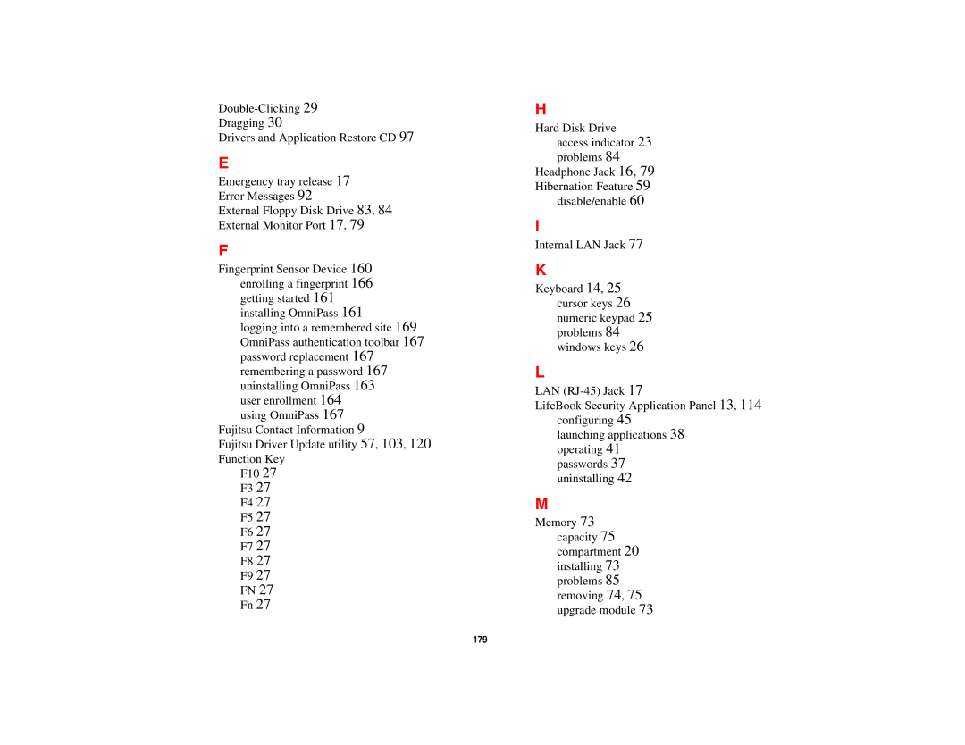 Fujitsu Siemens Computers B6230 notebook manual 179 