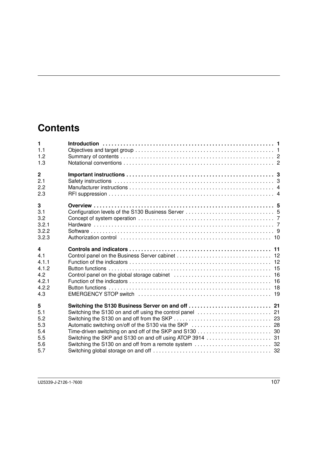 Fujitsu Siemens Computers BS2000/OSD manual Contents 