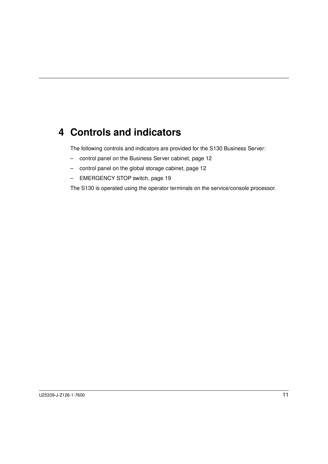 Fujitsu Siemens Computers BS2000/OSD manual Controls and indicators 