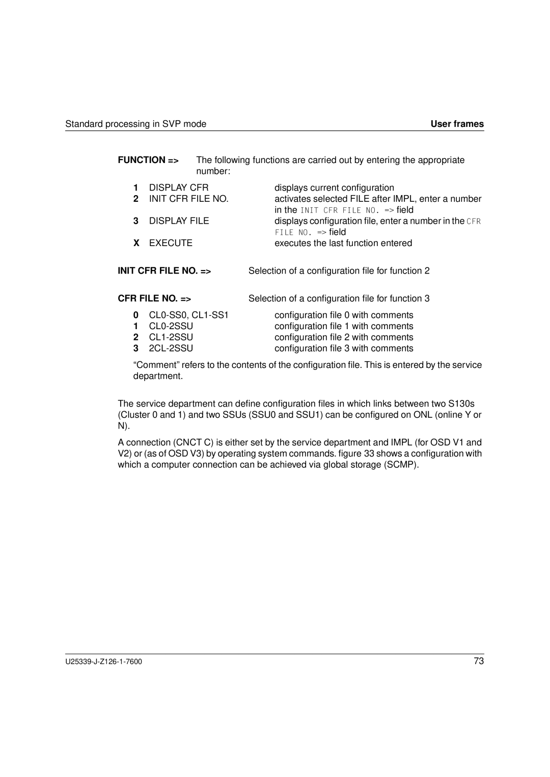 Fujitsu Siemens Computers BS2000/OSD manual Init CFR File NO. = 