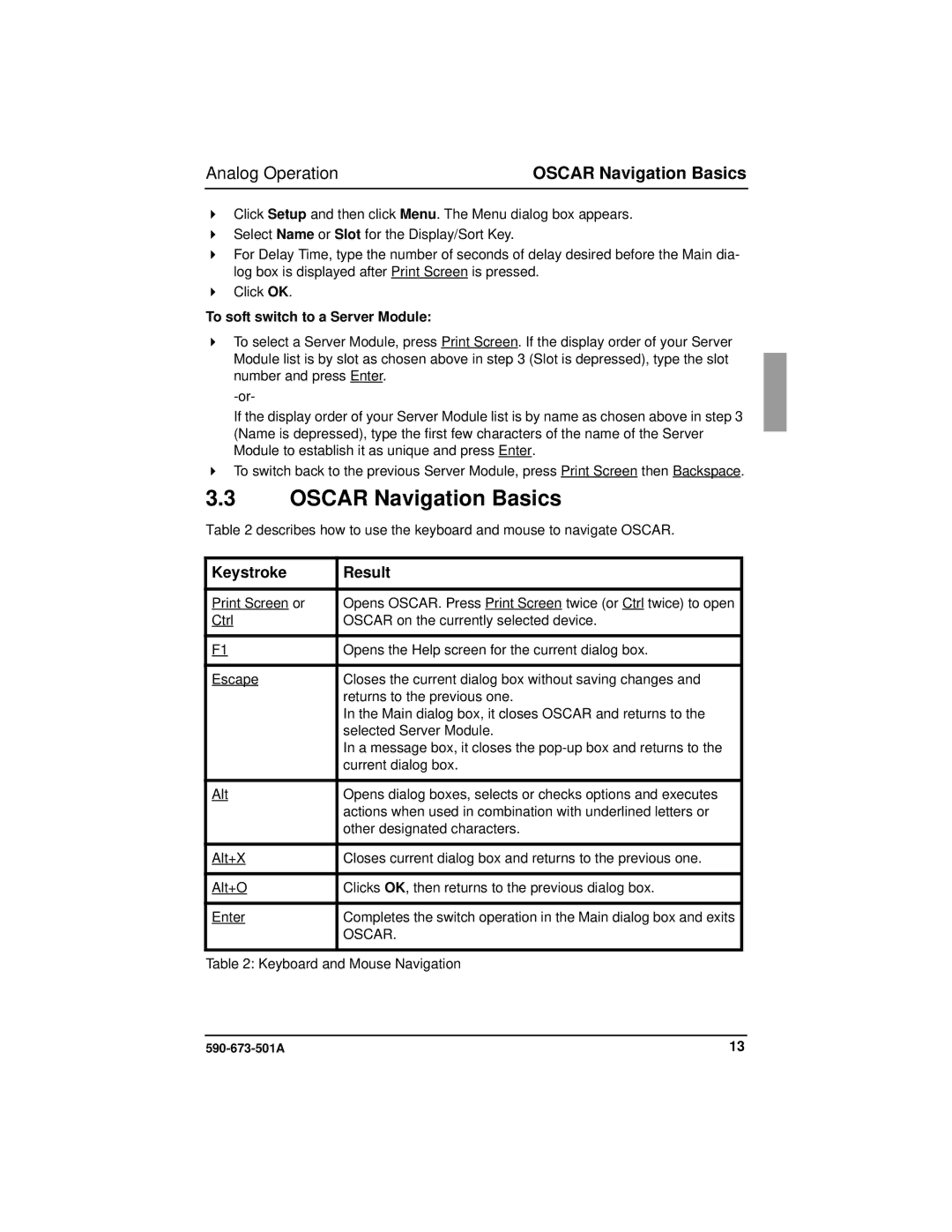 Fujitsu Siemens Computers BX600 manual Oscar Navigation Basics, To soft switch to a Server Module 