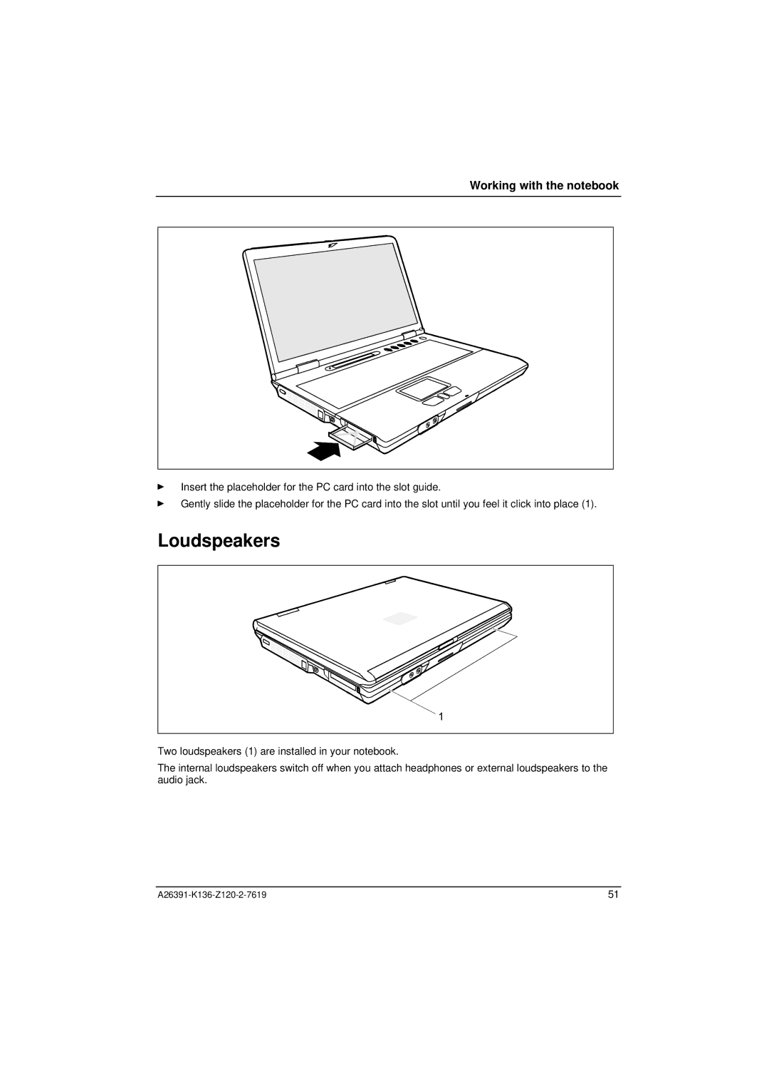 Fujitsu Siemens Computers C Series manual Loudspeakers 