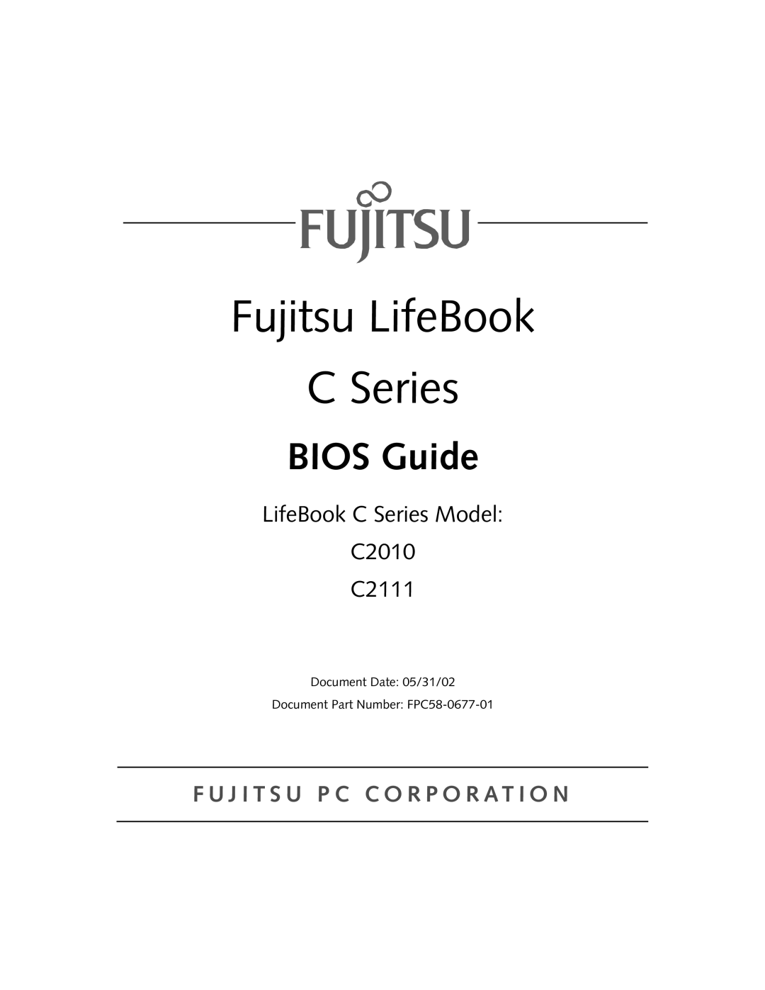 Fujitsu Siemens Computers C2010, C2111 manual Fujitsu LifeBook Series 