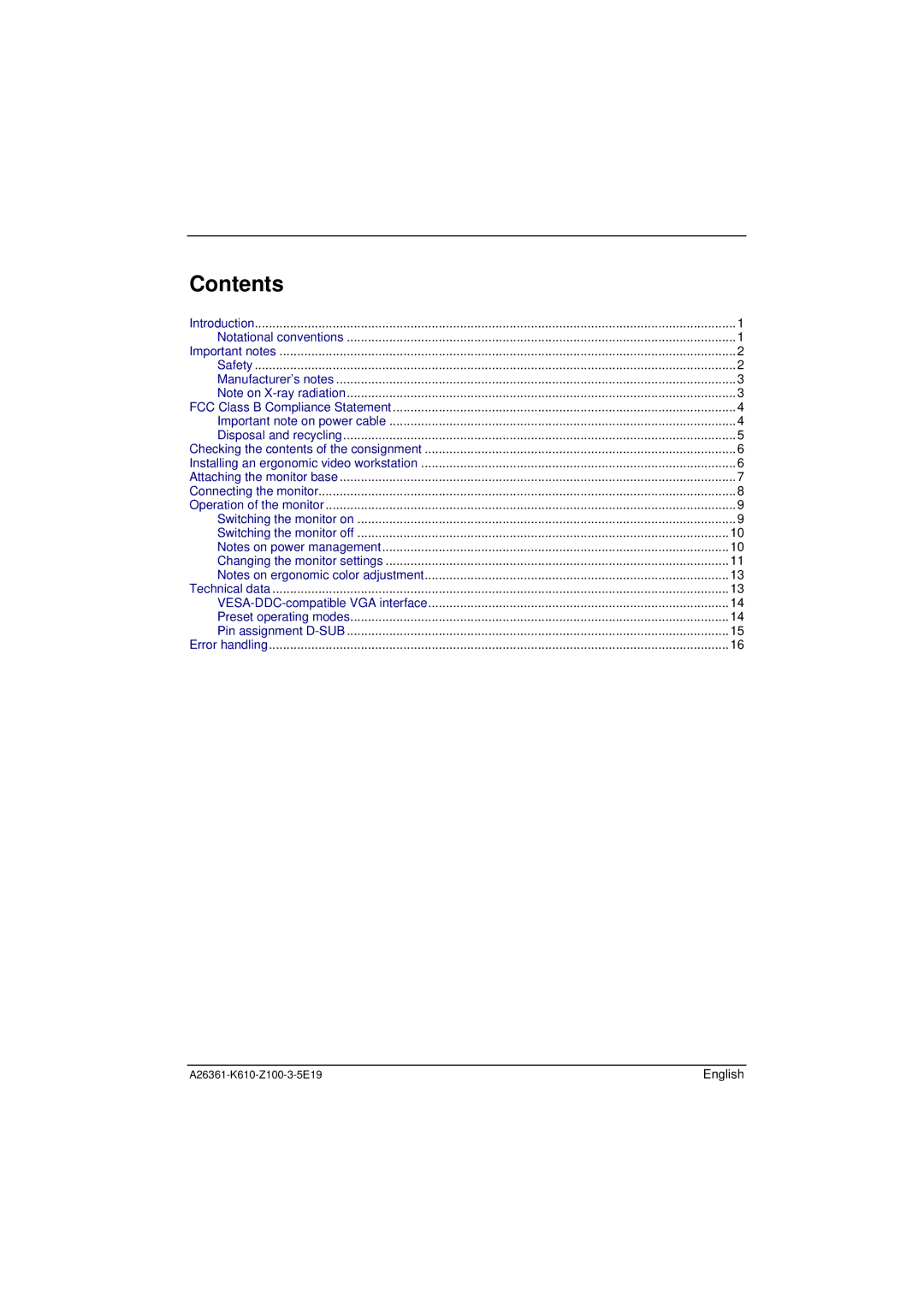 Fujitsu Siemens Computers C551 manual Contents 