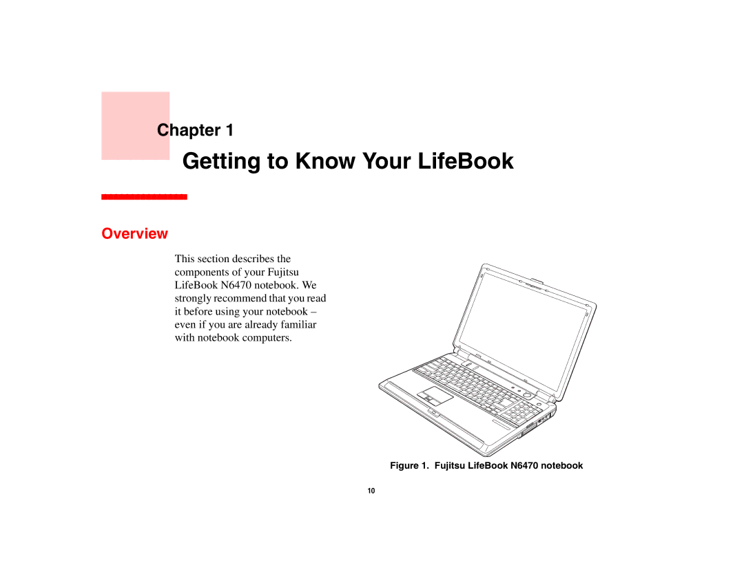 Fujitsu Siemens Computers N6470 manual Getting to Know Your LifeBook, Overview 