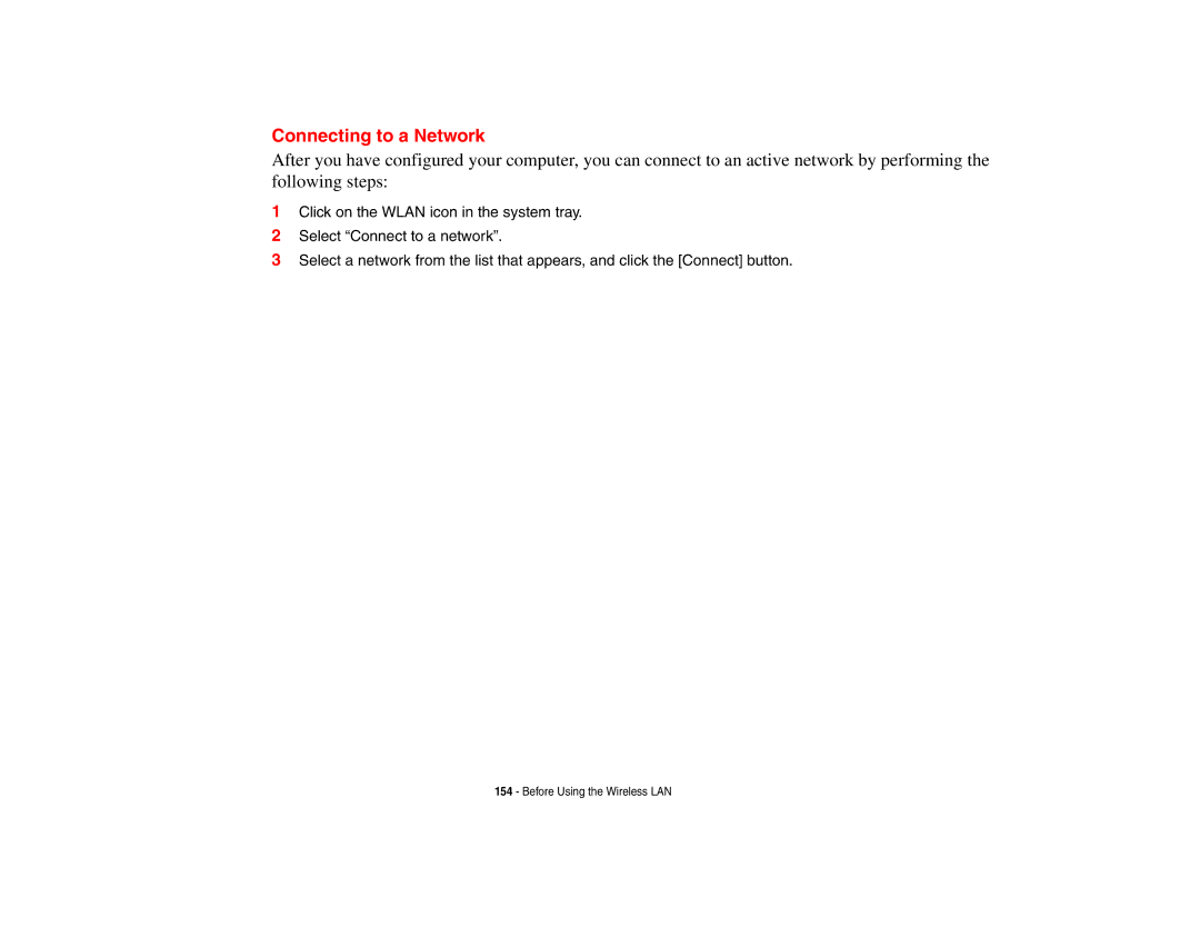 Fujitsu Siemens Computers N6470 manual Connecting to a Network 