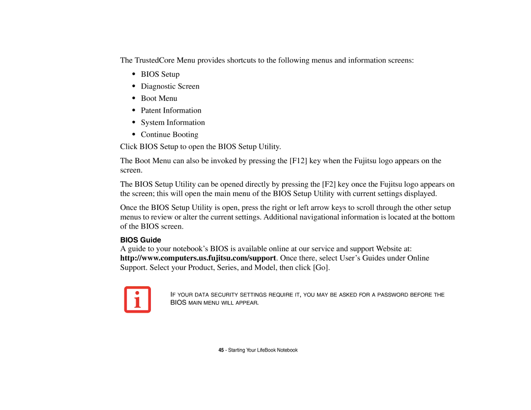 Fujitsu Siemens Computers N6470 manual Bios Guide 