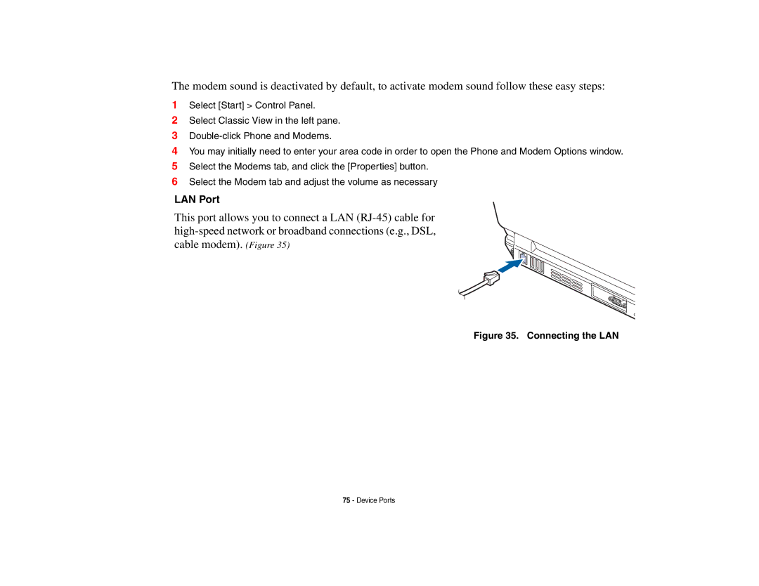 Fujitsu Siemens Computers N6470 manual Connecting the LAN 