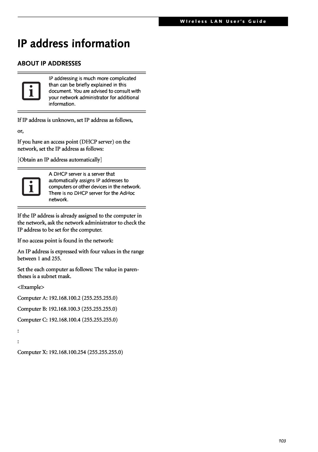 Fujitsu Siemens Computers S2210 manual IP address information, About Ip Addresses 